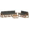 vidaXL Ensemble de canap&eacute;s d'ext&eacute;rieur 8 pc Naturel et Anthracite
