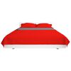 vidaXL Couvre-lit matelass&eacute; double-face Rouge et gris 230x260 cm