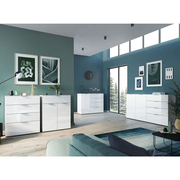 Germania Commode 1 tiroir et 2 portes GW-Oakland Blanc