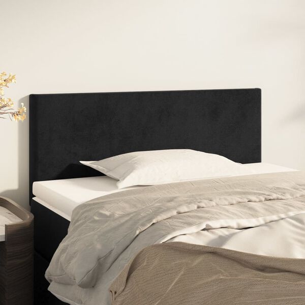 vidaXL T&ecirc;te de lit Noir 90x5x78/88 cm Velours