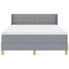 vidaXL Lit &agrave; Ressorts avec matelas Gris clair 140 x 190 cm tissu
