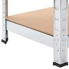 vidaXL &Eacute;tag&egrave;re &agrave; 5 niveaux 3 pcs Argent&eacute; Acier et bois ing&eacute;nierie