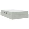 vidaXL Lit avec rangement et matelas Gris clair 120 x 200 cm Velours