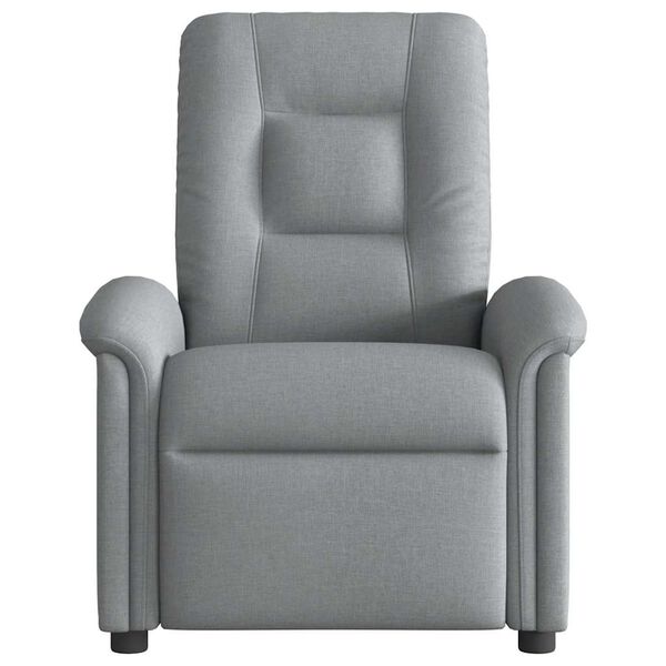 vidaXL Fauteuil de massage inclinable Gris clair Tissu