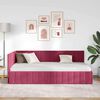 vidaXL Cadre de lit d'angle Rouge bordeaux 90 x 190 cm Velours