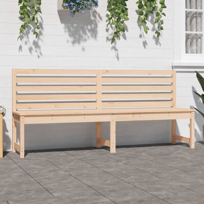 Banc de jardin meuble de patio d'extérieur terrasse noir 201,5 cm