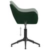 vidaXL Chaise pivotante de salle &agrave; manger Vert fonc&eacute; Velours