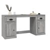 vidaXL Bureau avec armoire sonoma gris bois d'ing&eacute;nierie