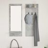 vidaXL Porte-manteau mural avec &eacute;tag&egrave;re Gris b&eacute;ton 70 x 10 x 90 cm