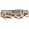 vidaXL Salon de jardin 7 pcs et coussins bois massif sapin de douglas
