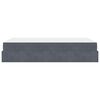 vidaXL Cadre de lit avec matelas avec matelas 2 pcs Gris Fonc&eacute; Velours
