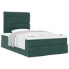 vidaXL Cadre de lit ottoman avec matelas vert fonc&eacute; 120x190 cm velours