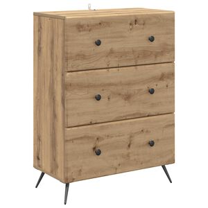vidaXL Armoire &agrave; tiroirs Ch&ecirc;ne artisanal 66 x 34,5 x 90 cm
