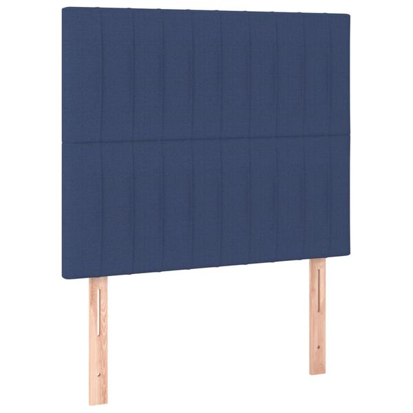 vidaXL T&ecirc;te de lit Bleu 90x5x118/128 cm Tissu