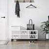 vidaXL Armoire &agrave; chaussure Blanc brillant 102x36x60 cm Bois ing&eacute;nierie