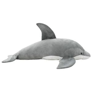 vidaXL Dauphin en peluche Gris