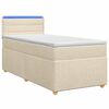 vidaXL Lit boxspring avec matelas Cr&egrave;me 80 x 200 cm Tissu
