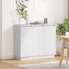 vidaXL Buffet LED Blanc 90 x 32 x 75 cm Bois d'ing&eacute;nierie