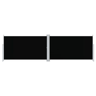 vidaXL Auvent latéral rétractable Noir 180x600 cm