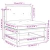 vidaXL Canapés de jardin sans accoudoirs coussins 2pcs bois massif pin