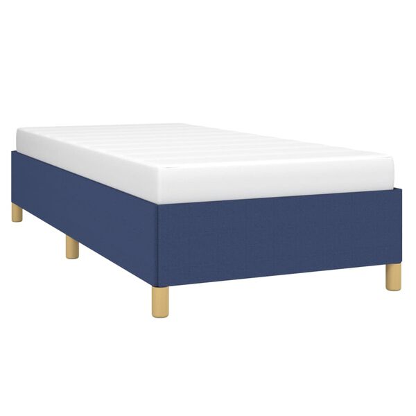 vidaXL Cadre de lit sans matelas bleu 90x190 cm tissu