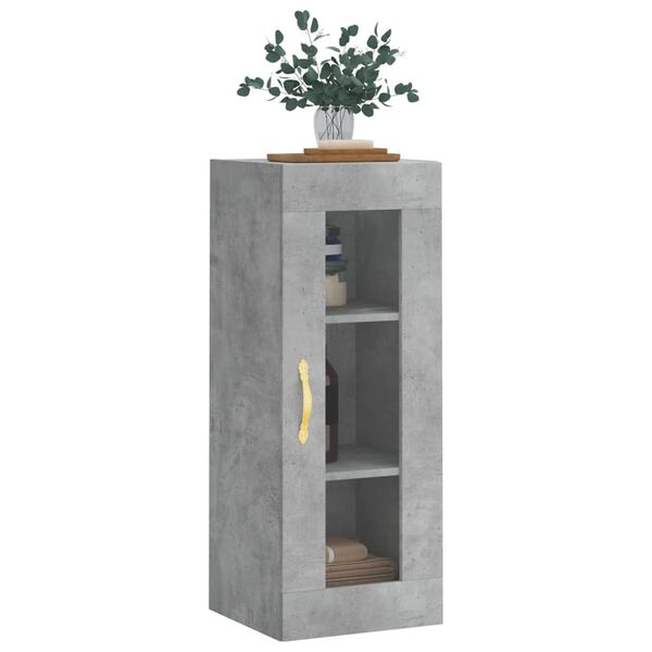 vidaXL Armoire murale gris b&eacute;ton 34,5x34x90 cm