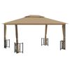 vidaXL Tonnelle avec parois et toit double 3x4 m Taupe