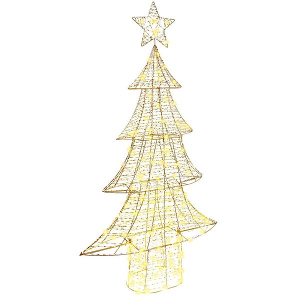 vidaXL Sapin de No&euml;l avec 160 LED Blanc chaud 151 cm PET