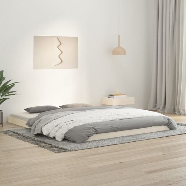 vidaXL Cadre de lit sans matelas blanc 160x200 cm bois de pin massif