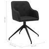 vidaXL Chaises pivotantes &agrave; manger lot de 2 Noir Tissu