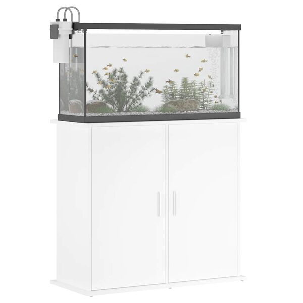 vidaXL Support pour aquarium blanc 81x36x73 cm bois d'ingénierie