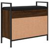 vidaXL Banc &agrave; chaussures ch&ecirc;ne marron 65,5x32x57,5cm bois d'ing&eacute;nierie