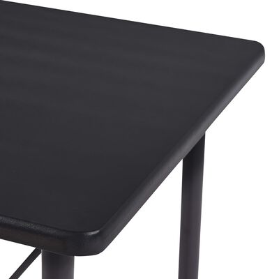 vidaXL Table de bar Noir 120x60x110 cm MDF