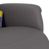 vidaXL Fauteuil inclinable de massage repose-pieds gris similicuir