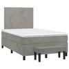 vidaXL Sommier &agrave; lattes de lit et matelas Gris clair 120x200cm Velours