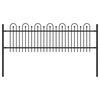 vidaXL Cl&ocirc;ture en arc &agrave; pointe DRONTEN Noir