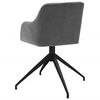 vidaXL Chaises pivotantes &agrave; manger lot de 2 Gris clair Tissu
