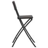 vidaXL Chaise de bar pliable lot de 2 PEHD et acier Aspect de rotin