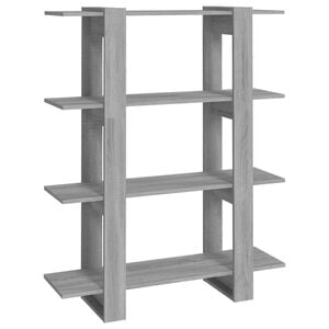 vidaXL Biblioth&egrave;que/S&eacute;parateur de pi&egrave;ce Sonoma gris 100x30x123,5 cm