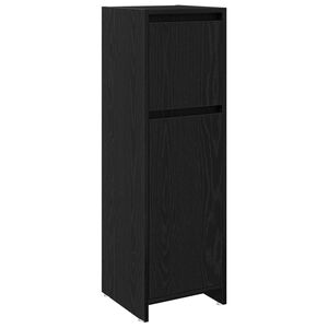 vidaXL Cabinet de salle de bain avec tiroir Ch&ecirc;ne noir 30 x 30 x 95 cm