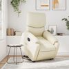 vidaXL Fauteuil inclinable &eacute;lectrique cr&egrave;me similicuir