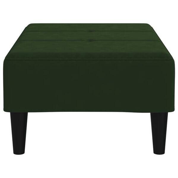 vidaXL Repose-pied Vert fonc&eacute; 78x56x32 cm Velours