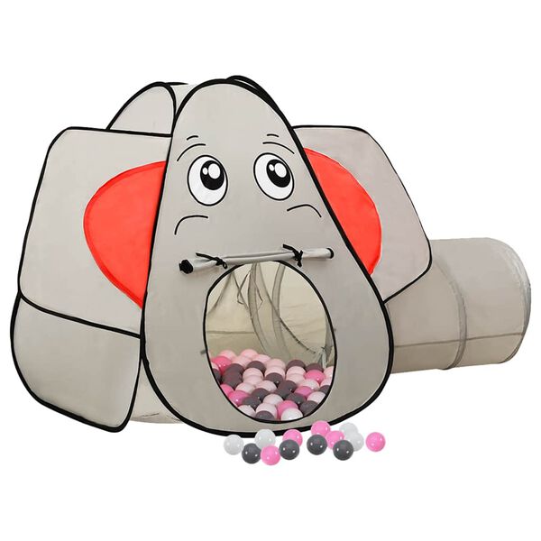 vidaXL Tente de jeu pour enfants 250 balles Éléphant Gris 174x86x101cm