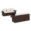 vidaXL Salon de jardin avec coussins 7 pcs marron r&eacute;sine tress&eacute;e