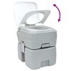 vidaXL Toilette de Camping Gris et blanc 41,5 x 36,5 x 42 cm
