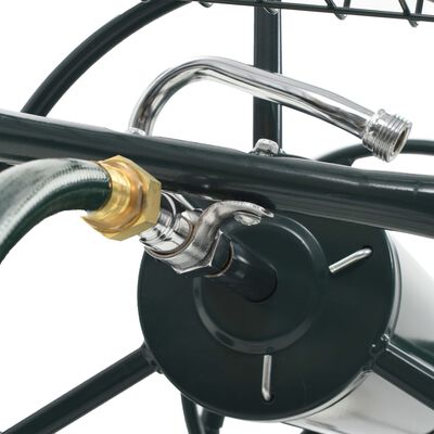 vidaXL Chariot dévidoir avec connecteur de tuyau 1/2" 75 m Acier