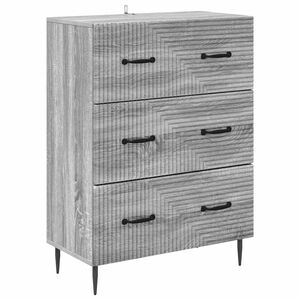 vidaXL Armoire &agrave; tiroirs Sonoma gris 66 x 34,5 x 89,5 cm