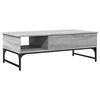 vidaXL Table basse sonoma gris 100x50x35 cm bois d'ing&eacute;nierie et m&eacute;tal