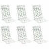 vidaXL Coussins de chaise à dossier haut lot de 6 modèle de feuille
