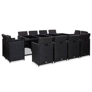 vidaXL Ensemble &agrave; manger de jardin et coussins 5 pcs Poly rotin Beige
